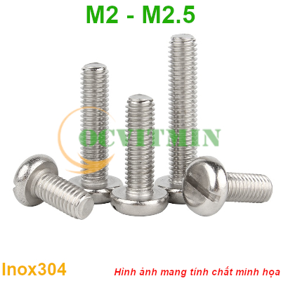 XR2I# - Ốc Đầu Tròn Xẻ Rãnh M2 M2.5 Inox 304 | Shopee Việt Nam