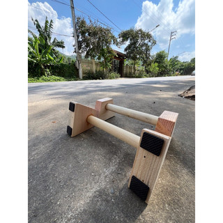 PARALLETTES GỖ - DỤNG CỤ HÍT ĐẤT, CHỐNG ĐẨY BẰNG GỖ CÓ ĐẾ CHỐNG TR