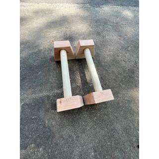 PARALLETTES GỖ - DỤNG CỤ HÍT ĐẤT, CHỐNG ĐẨY BẰNG GỖ CÓ ĐẾ CHỐNG TR
