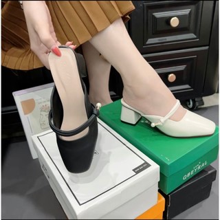 Dép Sục Cao Gót Nữ Mũi Vuông êm nhẹ mềm cao 5cm