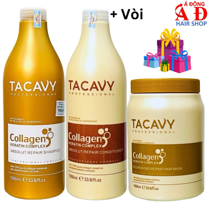 [Thanh lý] DẦU XẢ COLAGEN KERATIN TACAVY PHỤC HỒI TÓC HƯ TỔN SIÊU MỀM MƯỢT 500ML