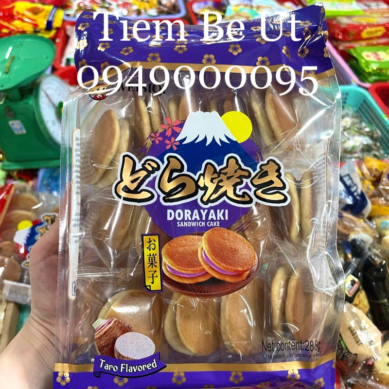 Bánh rán doremon nhân đậu đỏ/khoai môn Dorayaki Weisiqi 288gram ...