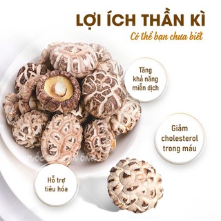 Nấm đông cô khô Nhật Bản 100g, tai nấm to, trắng, thơm ngon, dùng hầm canh, pha trà - Lãn Ông