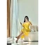 Đầm midi tay bồng bún eo 2 màu xanh, vàng A2392