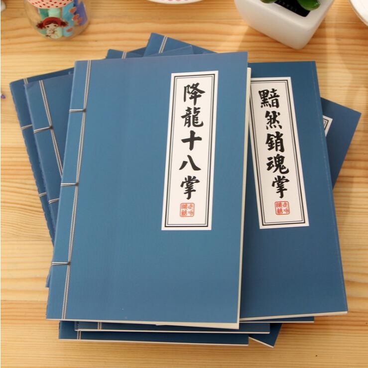 Combo 5 cuôn Sổ tay kiếm hiệp, sổ bí kíp võ công cổ trang kungfu tập cầm tay ghi chép ghi chú