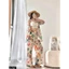 Set bộ họa tiết áo sơ mi phối quần culottes cạp chun A2387
