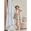 Set bộ họa tiết áo sơ mi phối quần culottes cạp chun A2387