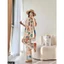 Set bộ họa tiết áo sơ mi phối quần culottes cạp chun A2387