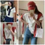 Áo Thun Babytee In Trái Tim Kèm khăn 2 Màu Basic. Áo thun Nữ Cổ Tròn Chất Cotton Tay Ngắn