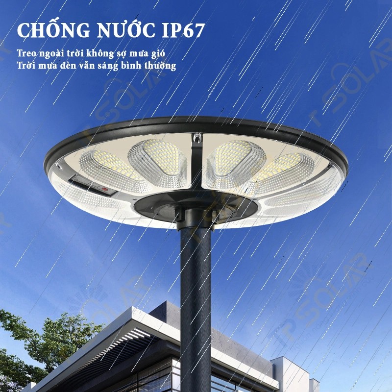 Ảnh Đèn UFO năng lượng mặt trời TP SOLAR U800 Cao Cấp, Tấm Pin Liền, Chiếu Sáng 360 Độ. Bảo Hành Điện Tử 3 Năm Chính Hãng 4