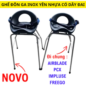 GHẾ ĐÔN GA INOX YÊN NHỰA ĐI XE MÁY AN TOÀN CHO BÉ