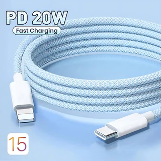 Cáp Sạc Nhanh PD 20w Dài 2M, 1M Dây Sạc Nhanh Dù Chống Đứt Dùng Cho Củ Cạc Nhanh ip Type C To Light