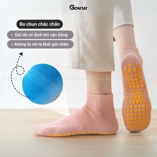 Tất chống trơn trượt cao cấp GOMTAT nhiều kích thước dành cho nam nữ và trẻ em, chất liệu cotton mềm mịn- JZ-2504
