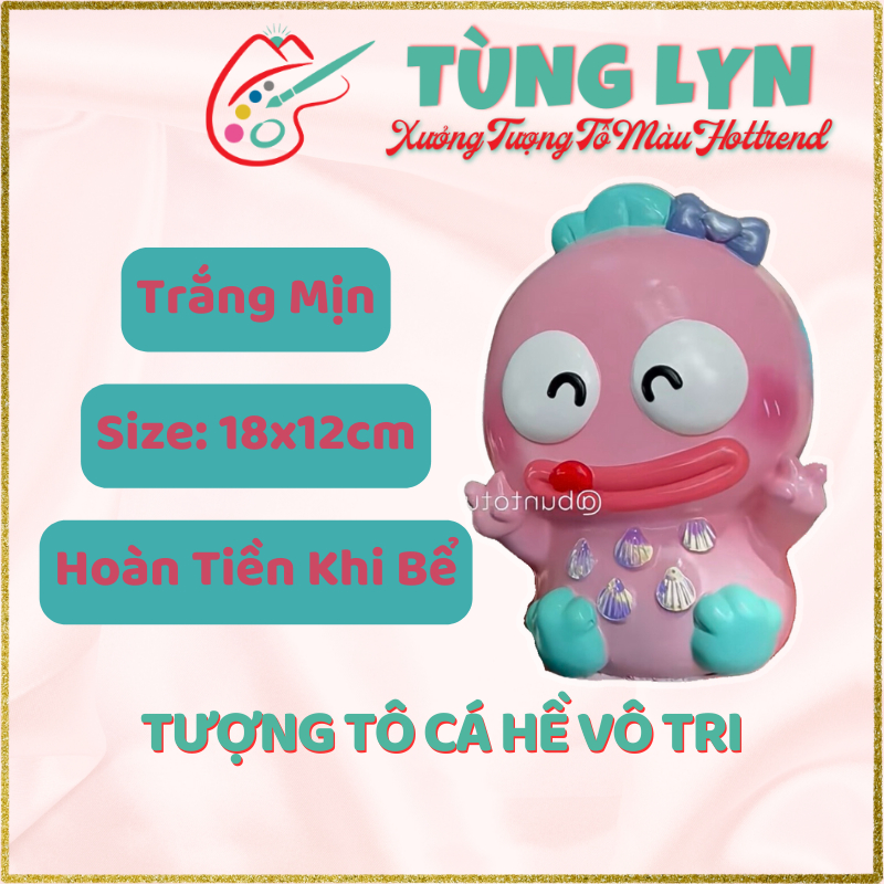 Tô Tượng Thạch Cao Cá Hề Vô Tri, Size Lớn Cao 18cm , Kèm Màu Và Cọ ...