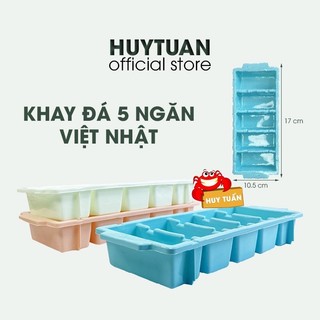 Khay đá Choice Việt Nam NH17 6 viên Vuông nhựa dẻo bền có nắp và không nắp làm khuôn thạch rau câu