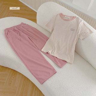 Quần lưng thun nữ - quần ống rộng nhiennhienvintage NQD00001