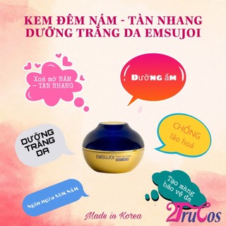 Kem dưỡng trắng da ngày đêm Emsujoi Tone Up Night Day Cream 50ml (nâng tông, xóa mờ sạm nám) 2Trucos