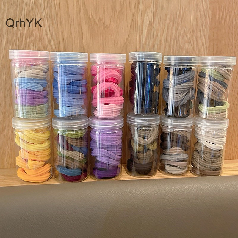 Ống 7,10 Dây Thun Cột Tóc Bản To Không Đường May Không Gãy Không Đau Tóc Phụ Kiện Tóc Nữ Và Bé Gái