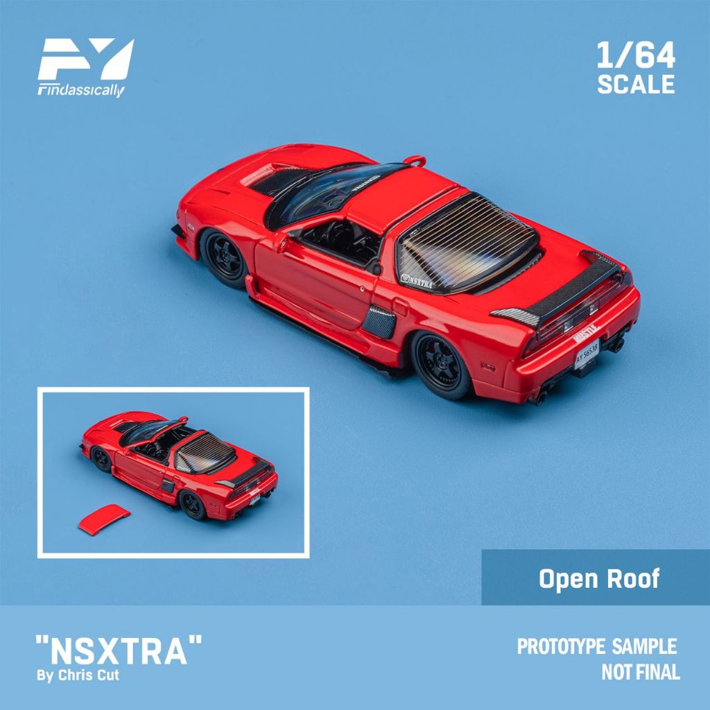 MÔ HÌNH 1:64 FINCLASSICALLY - Honda NSX TRA by Chris Cut Red