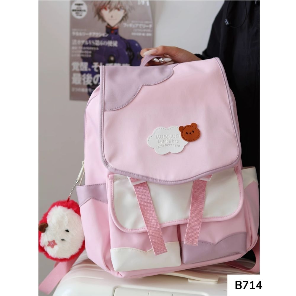 Balo đi học phối màu pastel dễ thương phong cách hàn quốc B714 gaga store
