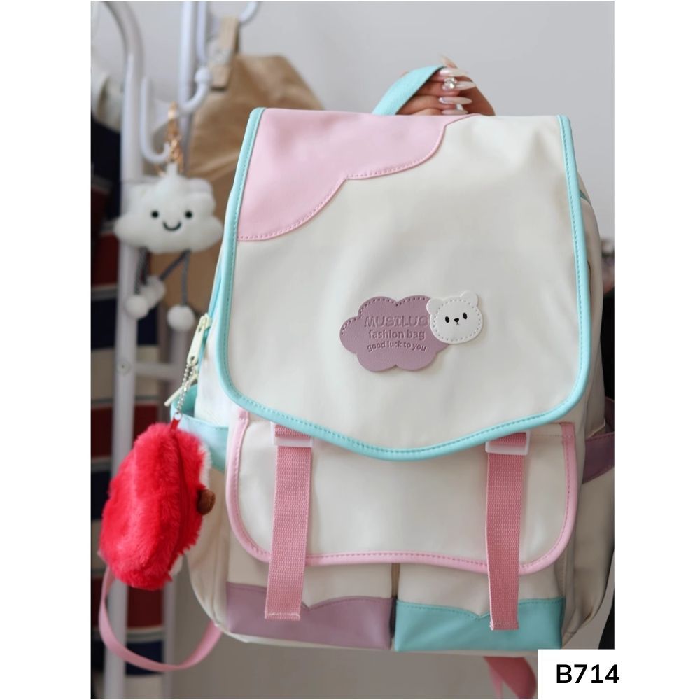 Balo đi học phối màu pastel dễ thương phong cách hàn quốc B714 gaga store