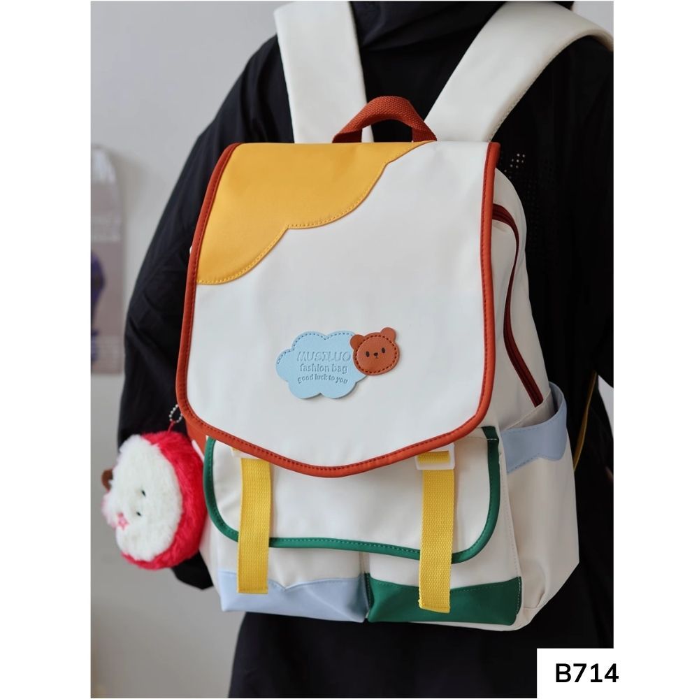Balo đi học phối màu pastel dễ thương phong cách hàn quốc B714 gaga store