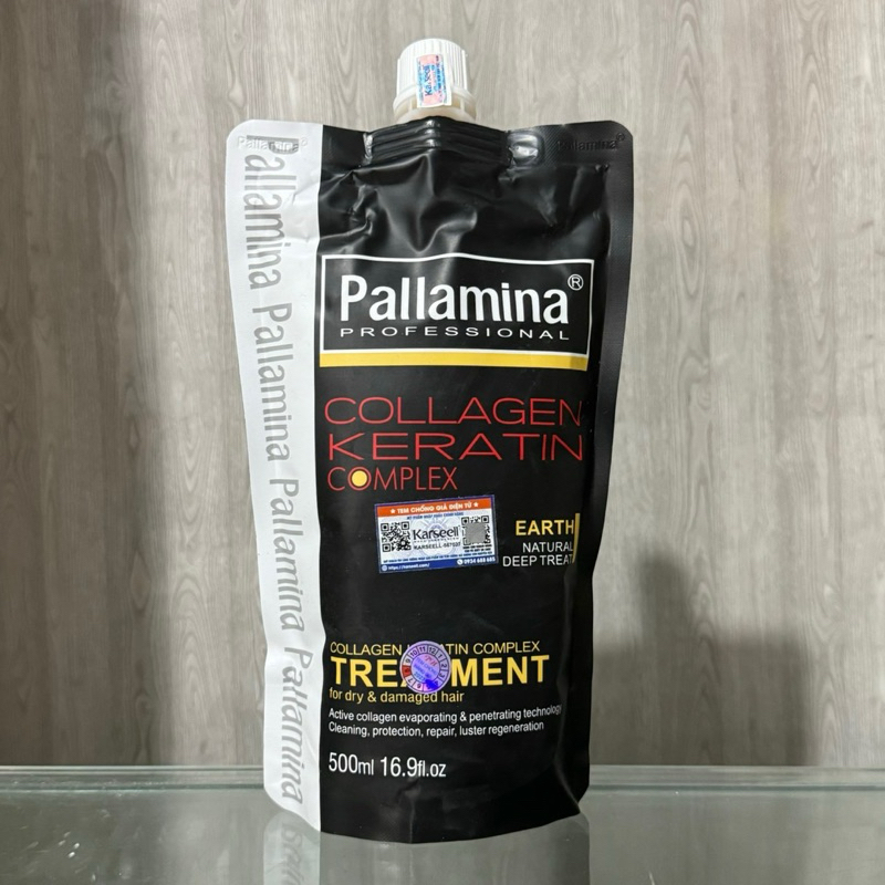 Dầu hấp ủ tóc Pallamina Keratin collagen siêu mềm mượt phục hồi tóc 500ml