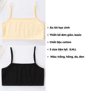 COMBO 2 Áo lót bé gái hai dây mảnh không đệm mút mỏng nhẹ thoáng mát basic đơn giản DEVARI B032