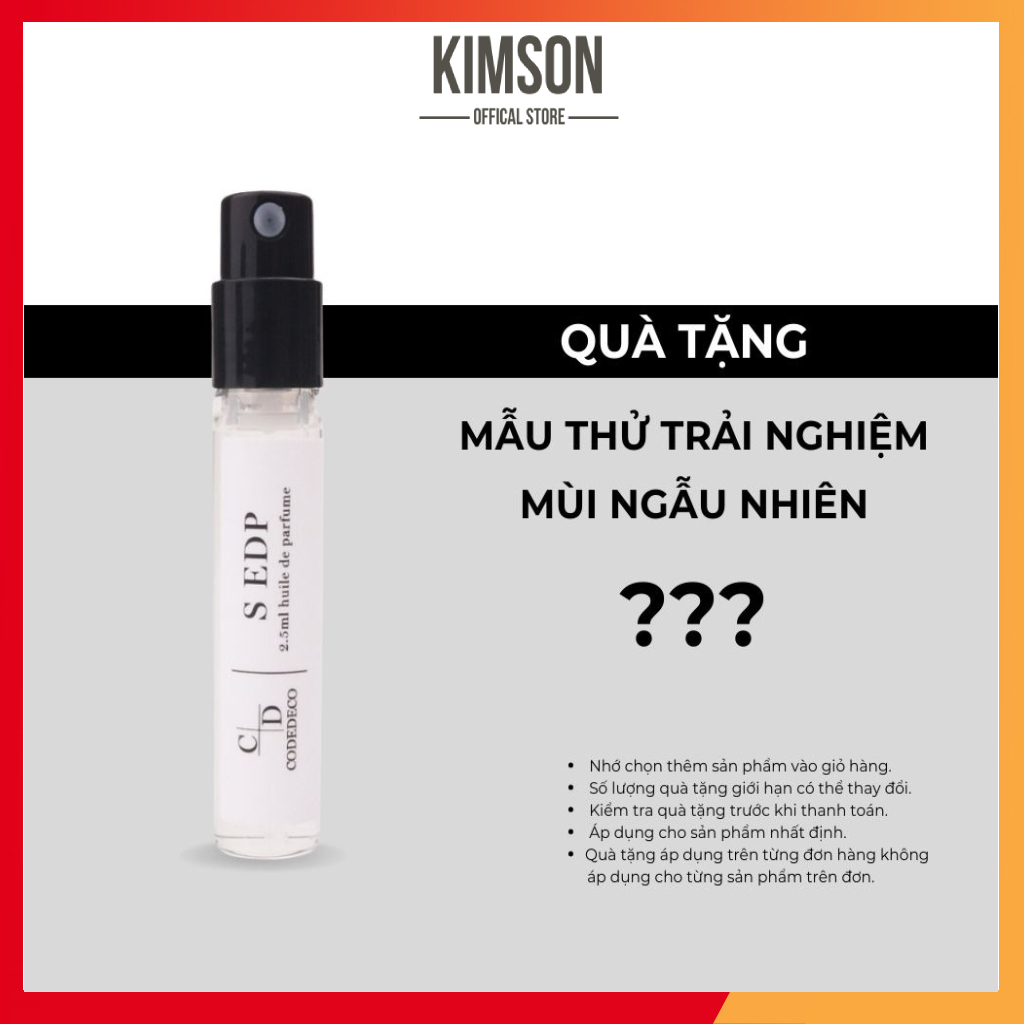 [TẶNG MÙI NGẪU NHIÊN] Tinh dầu nước Hoa CODEDECO Vial Dùng Thử 2.5ml Dạng Xịt, Tiết Kiệm, Tiện Lợi