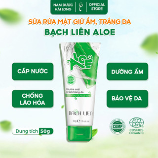[CHÍNH HÃNG] Sữa rửa mặt giữ ẩm, trắng da Bạch Liên Aloe 50g