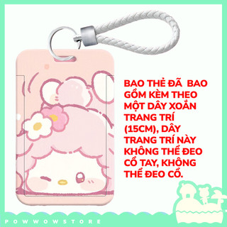 [Sẵn VN] Bao Đựng Thẻ Nhân Viên Dọc Nhựa ABS Phong Cách Nhân Vật Hoạt Hình Sanrio Đáng Yêu Cute Tea Break