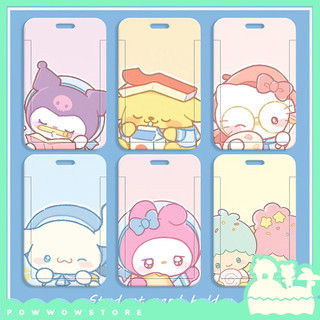 [Sẵn VN] Bao Đựng Thẻ Nhân Viên Dọc Nhựa ABS Phong Cách Nhân Vật Hoạt Hình Sanrio Đáng Yêu Cute Tea Break