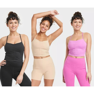 Áo tập gym, yoga dáng croptop dây đan, sẵn đệm ngực có áo tập bigsize hàng VNXK của ALL IN MOTION