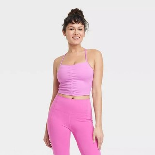 Áo tập gym, yoga dáng croptop dây đan, sẵn đệm ngực có áo tập bigsize hàng VNXK của ALL IN MOTION