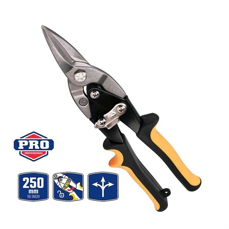 Kéo cắt tôn WORKPRO 10 inch (250mm) mũi thẳng WP214017 bằng thép Crom-vanadi siêu bền - Hàng chuẩn chính hãng