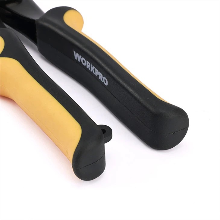 Kéo cắt tôn WORKPRO 10 inch (250mm) mũi thẳng WP214017 bằng thép Crom-vanadi siêu bền - Hàng chuẩn chính hãng