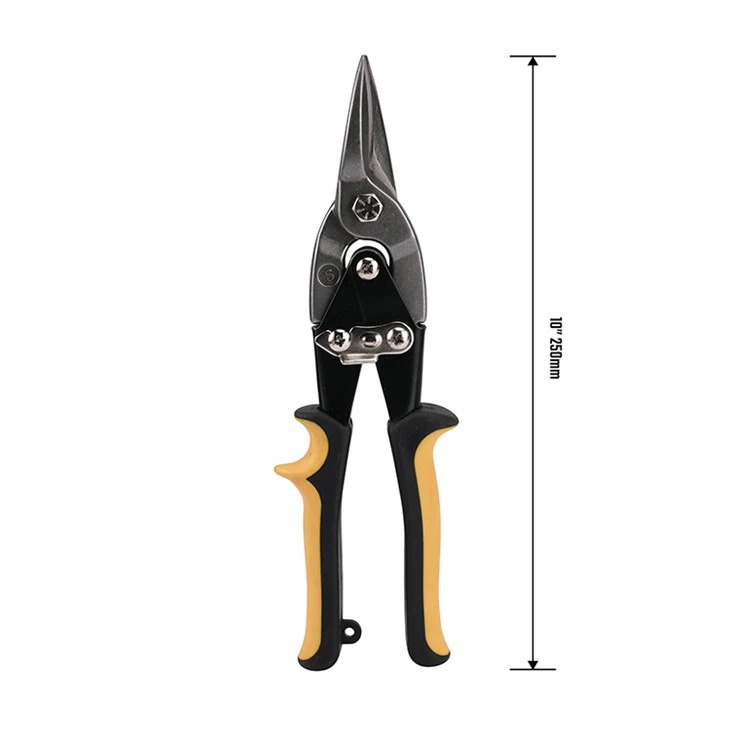 Kéo cắt tôn WORKPRO 10 inch (250mm) mũi thẳng WP214017 bằng thép Crom-vanadi siêu bền - Hàng chuẩn chính hãng