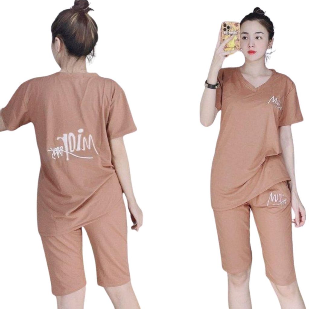 Đồ Bộ Nữ Đồ Bộ Mặc Nhà Bigsize Bộ Đồ Ngủ Nữ Quần Lửng Ngố Mặc Nhà ESHOP Đồ Mặc Nhà Trung Niên DB16