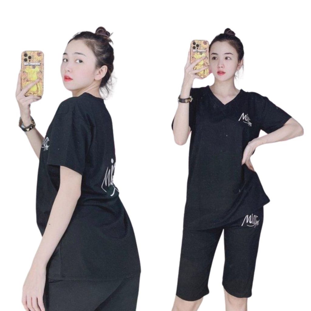 Đồ Bộ Nữ Đồ Bộ Mặc Nhà Bigsize Bộ Đồ Ngủ Nữ Quần Lửng Ngố Mặc Nhà ESHOP Đồ Mặc Nhà Trung Niên DB16