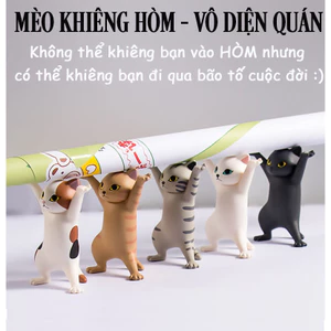 Mèo Khiêng Hòm Set 5 Mô Hình Mèo Nhỏ Cute Decor Bàn Học Xả Stress - Làm Tiểu Cảnh - Đồ Chơi Ô Tô