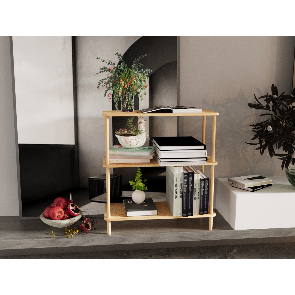 Ảnh Kệ đa năng Behomes mặt ván chân tròn 3