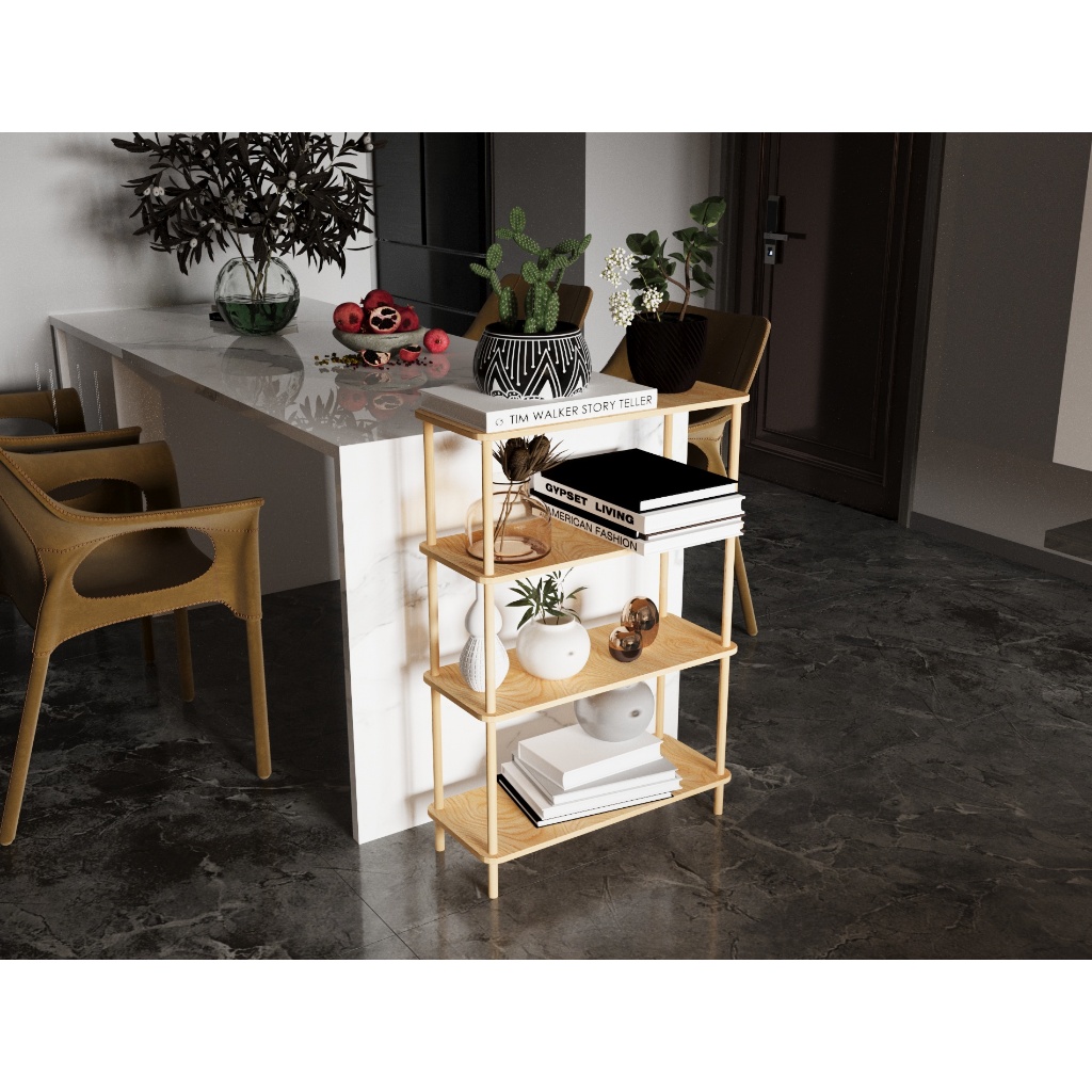 Ảnh Kệ đa năng Behomes mặt ván chân tròn 4