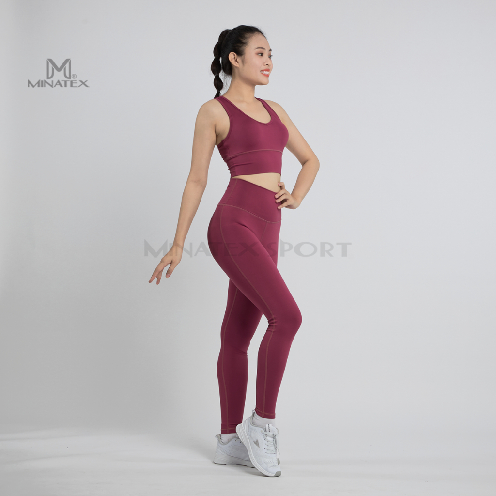 MINATEX - B7D1 - Đồ tập gym nữ - Set bộ thể thao yoga form siết eo cực ...