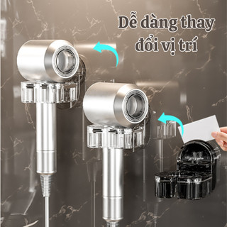 Giá đỡ máy sấy tóc nhà tắm ECO xoay 360 có cốc hút chắc chắn dán tường chịu lực tới 15kg tiện lợi
