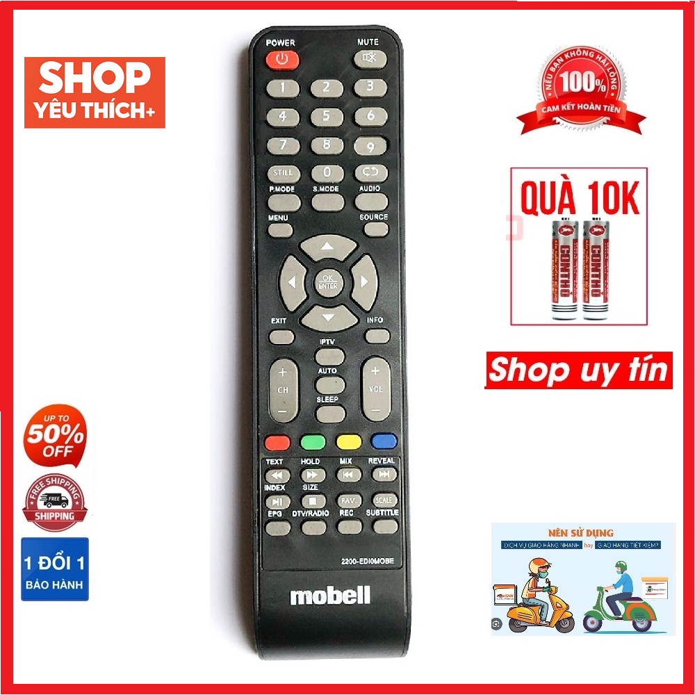 Điều khiển remote từ xa dùng cho tivi mobell hàng tốt LCD-tặng kèm ...