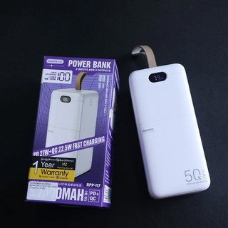 [Có 3C] Pin Dự Phòng REMAX RPP-117 50000mAh Max 27W, TypeC PD in/out, USB-A QC3.0 22.5W - Phụ Kiện Nhất Tín