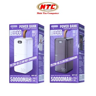 [Có 3C] Pin Dự Phòng REMAX RPP-117 50000mAh Max 27W, TypeC PD in/out, USB-A QC3.0 22.5W - Phụ Kiện Nhất Tín