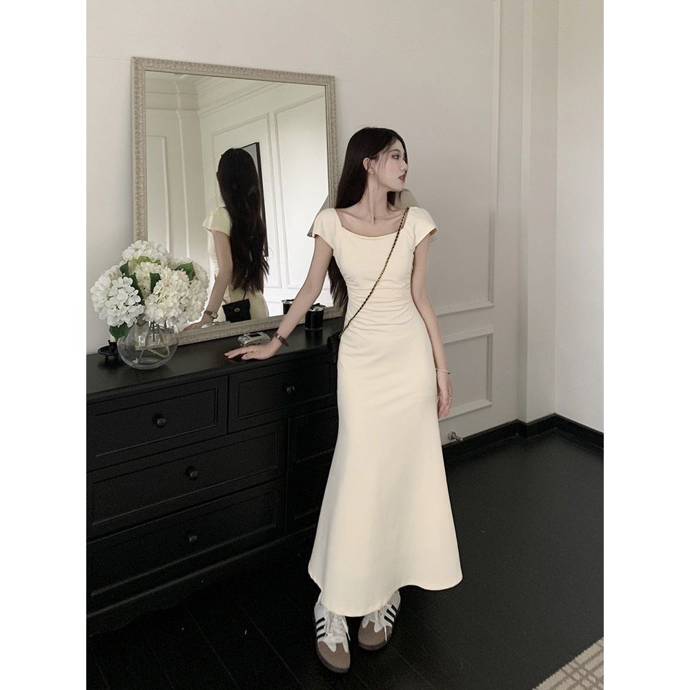 Váy đầm maxi nữ cộc tay dáng dài chất liệu co giãn hàng QCCC xu hướng Hàn Quốc XIMIMI SP187