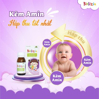 [Hàng chính hãng] Kẽm Biolizin Amin 50ml cho bé trên 3 tháng tuổi