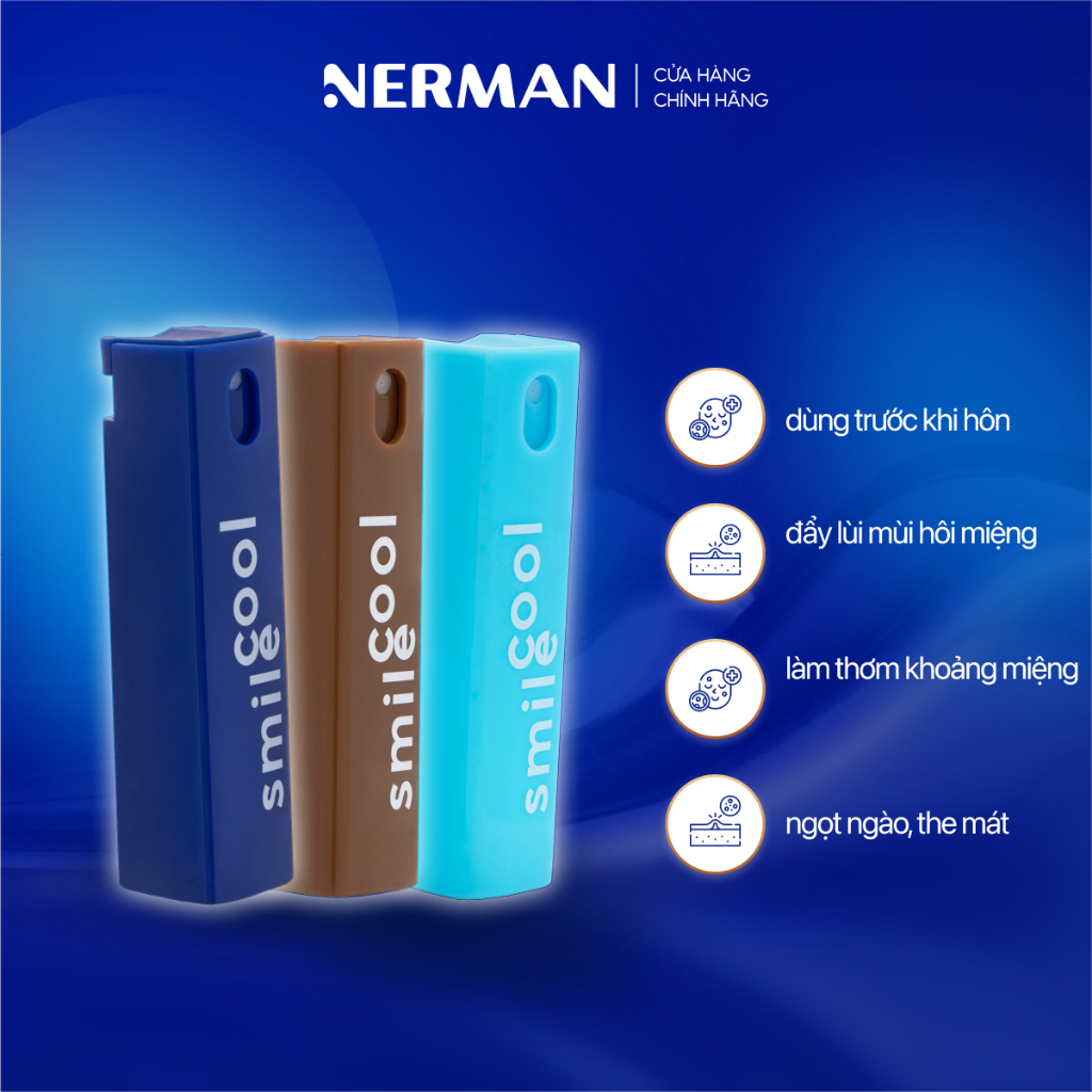 Ảnh Xịt thơm miệng Spray & Kiss Nerman vị kẹo hoa quả bạc hà the mát cho nam nữ chai 10ml 2